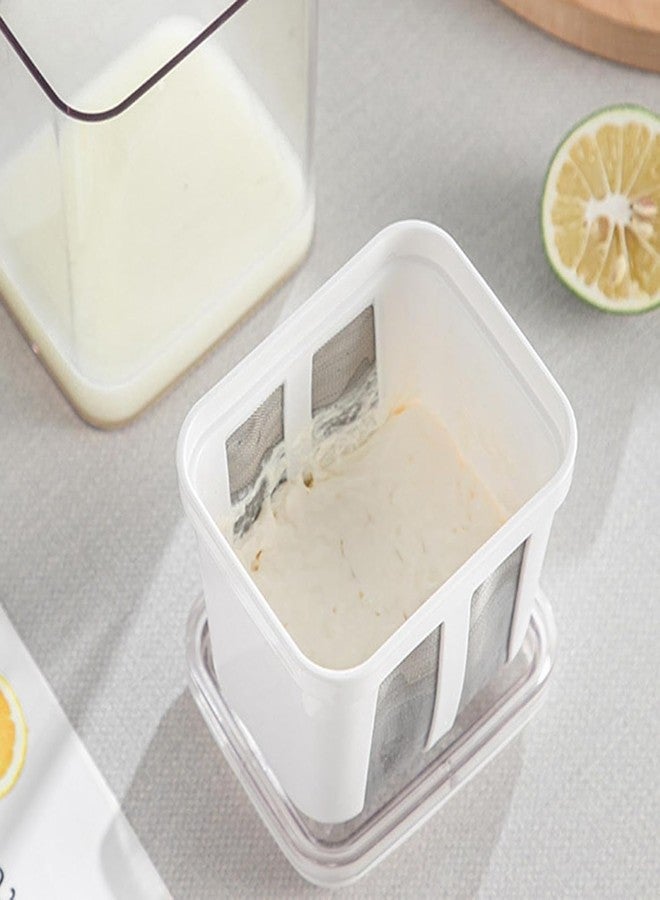 DAONPHARI 1100ml Greek Yogurt & Curd Strainer - BPA-Free Plastic Container with Fine Mesh for Hung Curd, Cheese, Whey Separation, Homemade Thick Yogurt Maker for Kitchen Use - Image 5